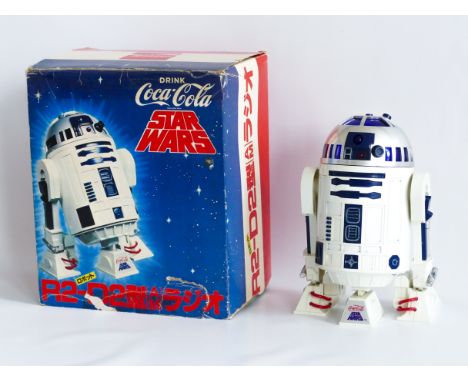 This is a rare COCA COLA R2D2 RADIO ALARM CLOCK made in JAPAN in the 1980's. Comes in original packaging.