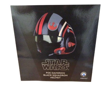 Anovos Star Wars Poe Ameron Black Squadron Helmet, boxed