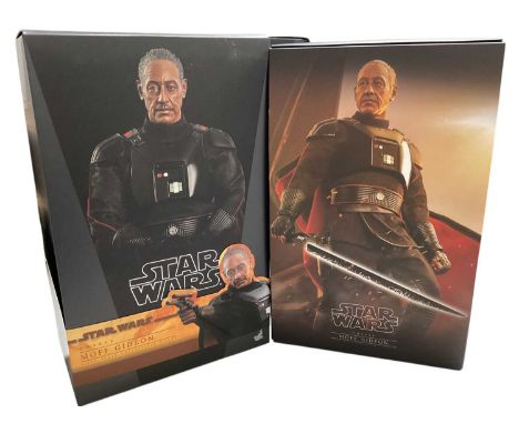 Star Wars Hot Toys 1/6th Scale action figure 'The Mandalorian' Moff Gideon, boxed, TMS029 and Bo-Katan Kryze, boxed, TMS035.