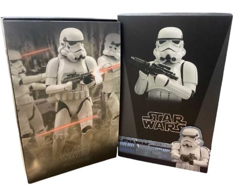 Star Wars Hot Toys 1/6th Scale action figure 'Star Wars Return of The Jedi' Storm Trooper, boxed, MMS514 (x2).