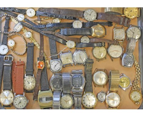 A collection of 35 gents and ladies mechanical wristwatches including Langendorf, Oris, Rotary, Montine, Junghans, Smiths, La