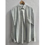 John Bray striped linen long sleeve shirt