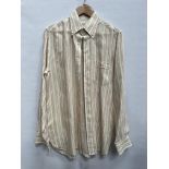 Zilli striped linen long sleeve shirt