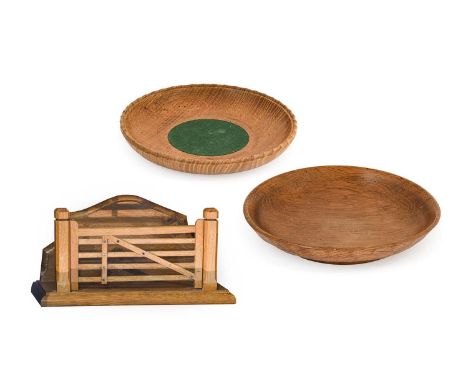 Sidney (Sid) Pollard (1914-1994) of Thirsk: An English Oak Letter Rack, made as a five-bar field gate, unmarked, 30cm wide, 1