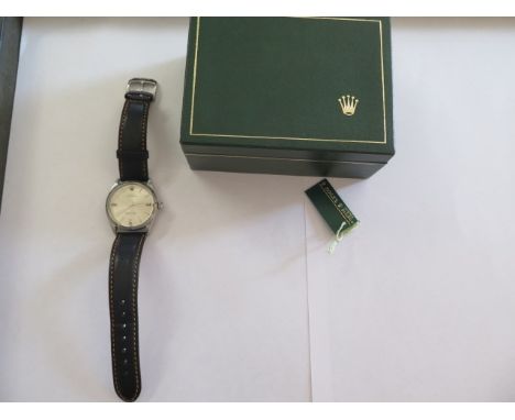 A very fine 1969 Rolex Oyster perpetual superlative chronometer in steel case, very clean dial with baton markers and central