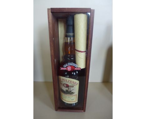 A bottle of Old Pulteney Sherry Wood single malt Scotch Whisky, bottle no 148 - cask 1525 