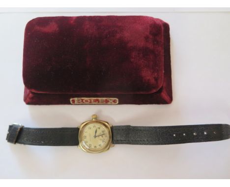 A very rare 9ct gold gents Rolex Oyster watch, with Naval significance, inscribed 'presented to Geoffrey Haylett A.B of HMS E