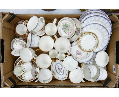 A mixed collection of Royal Worcester, Spode, Colclough &amp; similar floral &amp; commemorative items: 