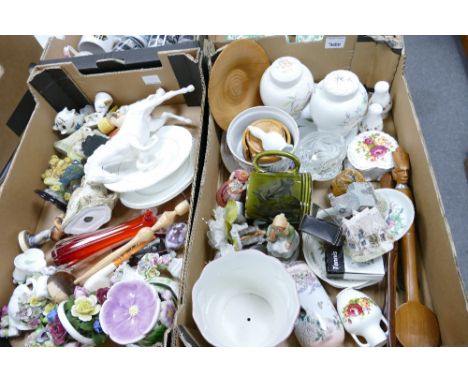 A mixed collection of items to include: Royal Doulton Spirit Horse, Royal Worcester Evesham patterned items, floral pots &amp