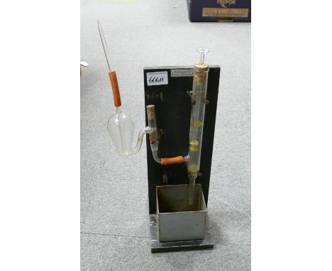 Philosophical Demonstration Model of A Fire Engine Water Pump System: mounted on ebonised stand with water tank and glass sys