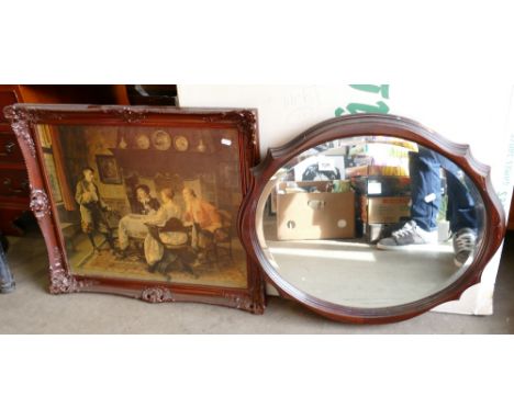 Decorative Wall Mirror: together with classically theme print(2) 