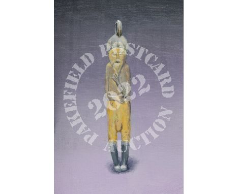 The Amulet. Oil on canvas. This is a painting of a replica of an artefact at Lowestoft Museum.   Amulet - `a charm (such as a