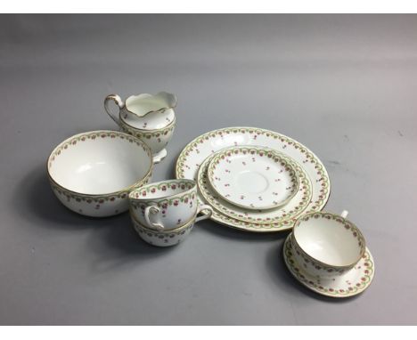 R WYLIE HILL &amp; CO TEA SERVICE, comprising 10 cups, 12 saucers, 12 side plates, sugar and cream and two cake plates