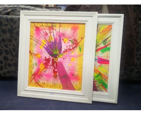 DANSKY, TWO ABSTRACT GICLEE PRINT, Each signed lower right, 58cm x 48cm, framed (2)