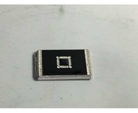 ART DECO STYLE RECTANGULAR COMPACT