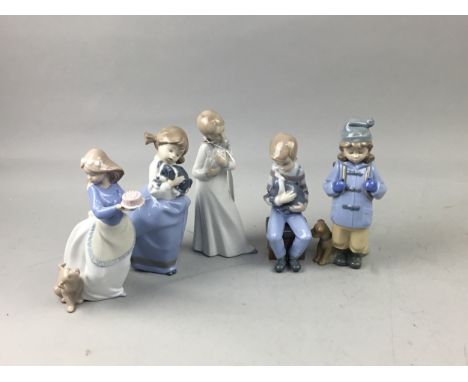 COLLECTION OF FIVE NAO FIGURES OF CHILDREN