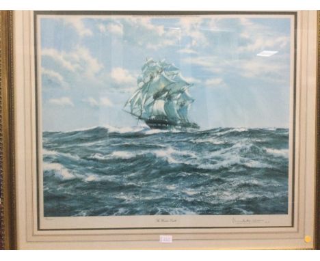 AFTER MONTAGUE DAWSON, THE WINDSOR CASTLE colour print, no.118/200, signed in pencil by Mountbaton of Burma mounted, framed a