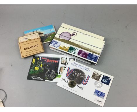 LOT OF PRESENTATION PACK COINS, along with first day covers