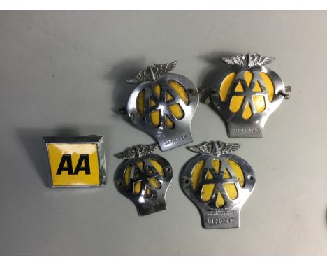 COLLECTION OF AA CAR BADGES, along with other automobile memorabilia