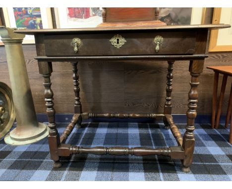 LATE GEORGIAN OAK CONSOLE TABLE, 91cm wide