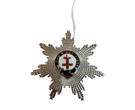SILVER AND ENAMEL MASONIC JEWEL
