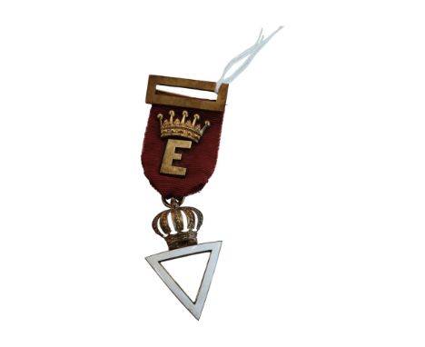 SILVER &amp; ENAMEL MASONIC JEWEL