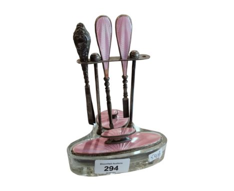 SILVER &amp; ENAMEL MANICURE SET