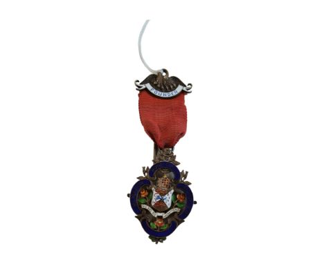 SILVER AND ENAMEL JEWEL 'MCMAHON ROSE CROIX CHAPTER'