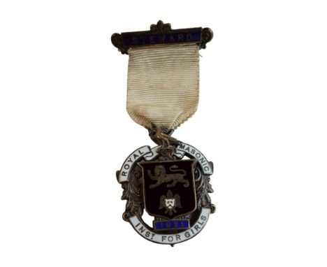 SILVER AND ENAMEL MASONIC JEWEL ROYAL MASONIC INST. FOR GIRLS 1921