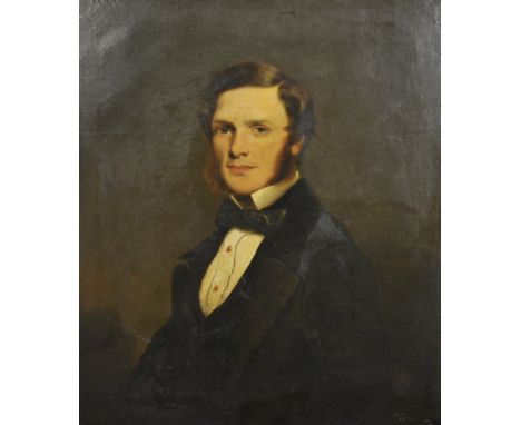Armitage (19th Century) British. Portrait of a Man, Oil on Canvas, Indistinctly Signed, Inscribed 'J Mott', and Dated 'July 1