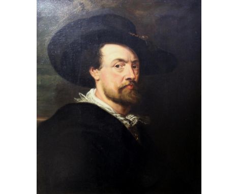 AFTER SIR PETER PAUL RUBENS (1577-1640) PORTRAIT OF THE ARTIST Oil on canvas 69.5 x 59cm. * A copy of the original of 1623 (R