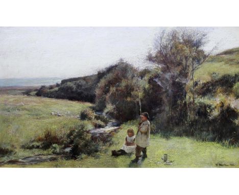 JOHN WHITE (1851-1933) THE BIG ONE Signed and dated 1886, oil on canvas 29.5 x 49.5cm. ++ Old lining; the surface rather flat