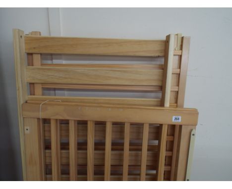 Light beech effect child's cot