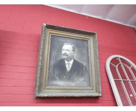 Pair of large gilt framed portrait photographs