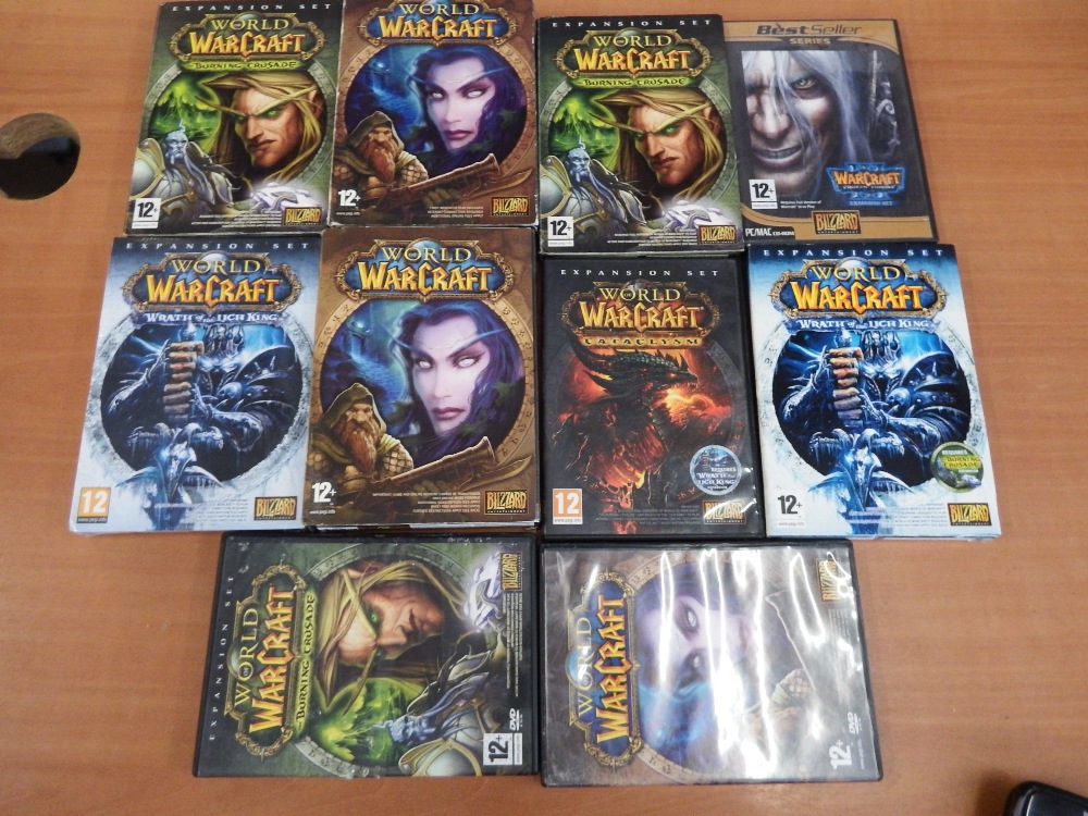 Selection of World of Warcraft Games and Expansion Packs