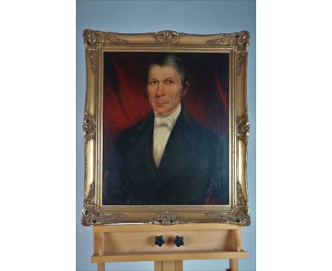 19th Century Portrait of a Gentleman, oil on board, framed. Measurements 58 x 48 cm, frame 71 x 61 cm