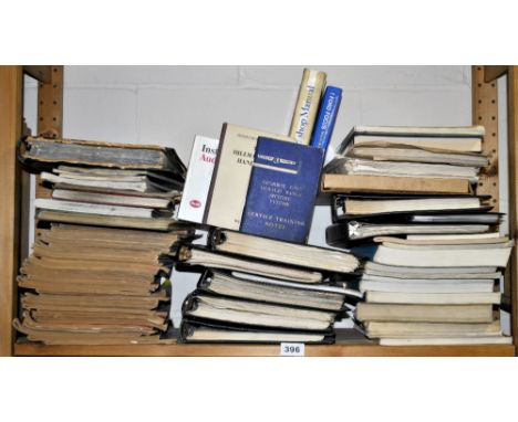 A large quantity of vintage 1950's and 60's car manuals and magazines.