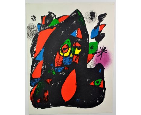 A Joan Miro (1893-1983) original lithograph entitled "Lithografia abstracta IV", published by Weber (Geneva) in 1982, 33 x 26