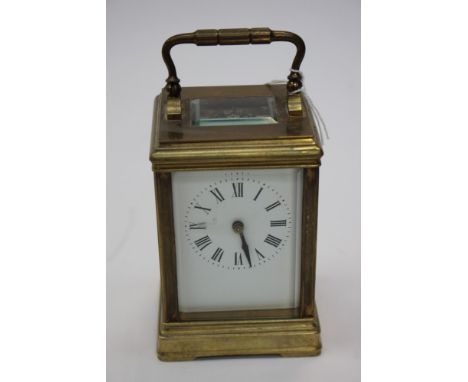 A brass carriage clock by R & Co, made in Paris (1)