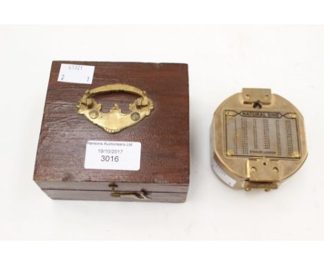 An Indian made reproduction "Natural sine" compass 