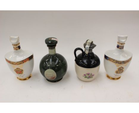 Whisky in ceramic decanters including Parkers, Langs Year of the Pig, Colonial Blend 25 year old, Royal Salute (9) 