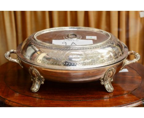 A collection of plate including a Georgian style two-handled oval entree dish, cover (detachable handle broken), beaded edge 