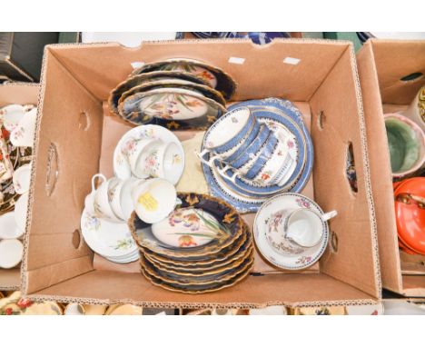 A mid 20th Century Foley tea service 'Wild Flowers' 13668; together with a late 19th/early 20th Century Booths silicon china 