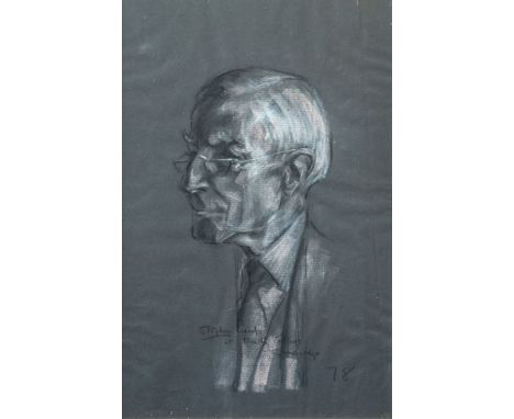 Stephen Ward (British, 1912-1963)Portrait of Sir John Rothenstein, Director of The Tate Gallery London 1938-1964, bust length