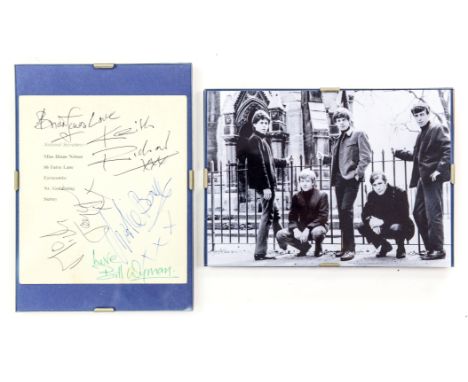 Rolling Stones autographs with photograph 