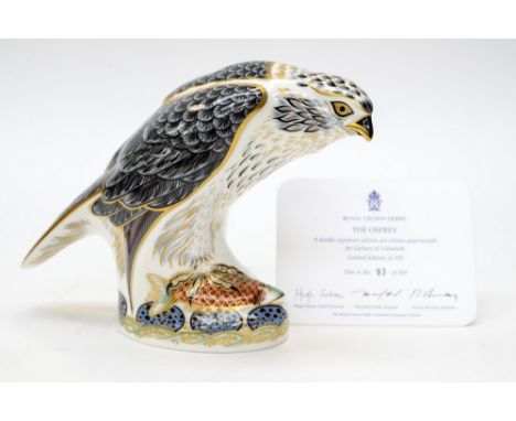 Royal Crown Derby first quality Osprey, limited edition 93/350, with certificate 