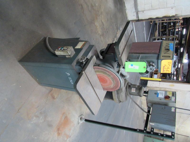 WILTON 4204 ABRASIVE FINISHING MACHINE 6" BELT, 12" DISC WITH DUST