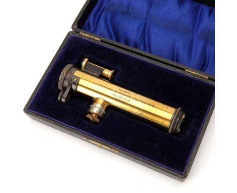 Thorp's Direct Vision Diffraction Reading Spectroscope, by R and J Beck, lacquered brass, signed 'Thorp's D. V. Diffraction R