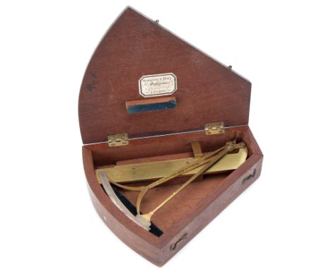 A Pyrometer by Watkins and Hill, circa 1840, brass, with silvered scale and indicator arm with vernier scale, engraved 'Watki