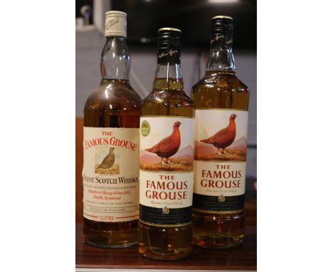 The Famous Grouse Finest Scotch Whisky 2 x 1 Litre and 1 x 75cl 